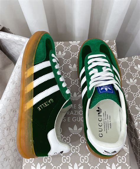 fake gucci gazelle|adidas x gucci real.